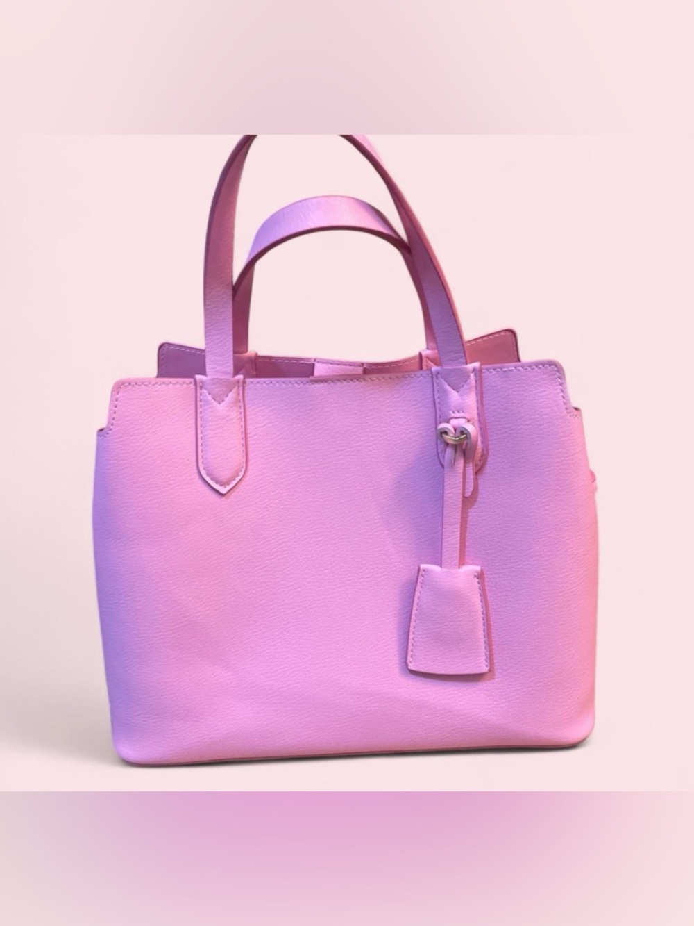 a new day Pink Structured Tote with Gold Hardware